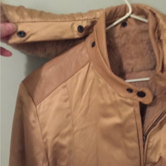 June Reversible Rabbit Fur/ Leather Trimmed Bomber - Picture 6 of 10